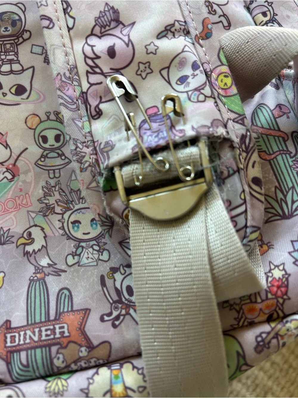 tokidoki Pink Character Print Backpack and Lunch Bag Duo